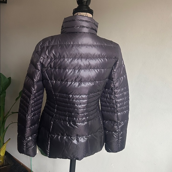 Kensie Quilted Ombré Purple Gray Shiny Puffer Jacket Coat Size Small - Picture 11 of 16